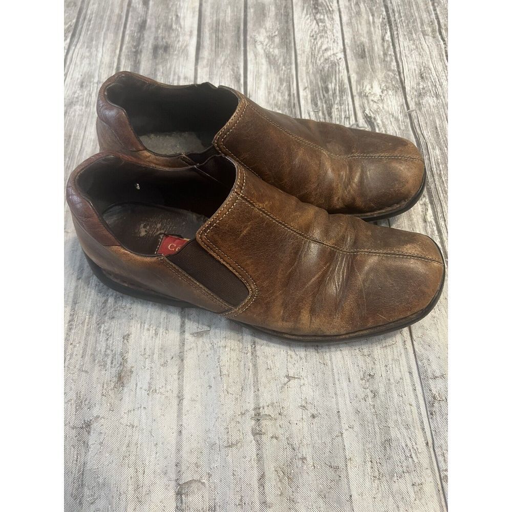 Cole Haan men's brown slip on‎ shoes size 10W